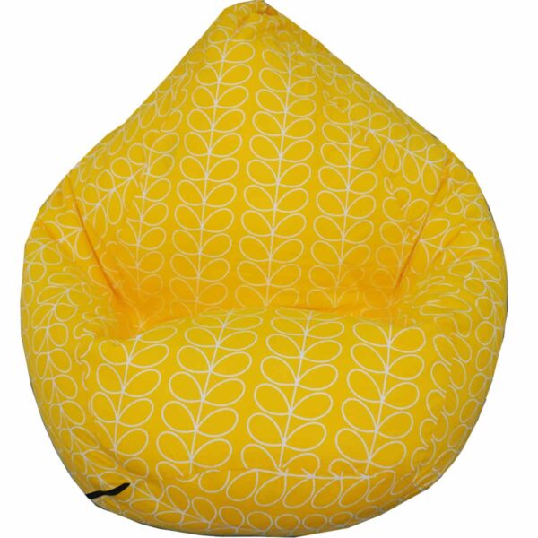 Ghế Lười Giọt Nước Hoạ Tiết Cotton Vàng Size M Ghế lười cao cấp goiluoi.com