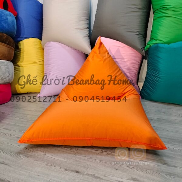 Ghế Lười Kim Tự Tháp Hạt Xốp 90x120cm – Màu Cam Ghế lười kim tự tháp goiluoi.com