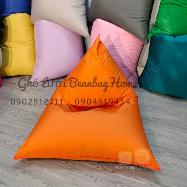 Ghế Lười Kim Tự Tháp Hạt Xốp 90x120cm – Màu Cam Ghế lười kim tự tháp goiluoi.com 4